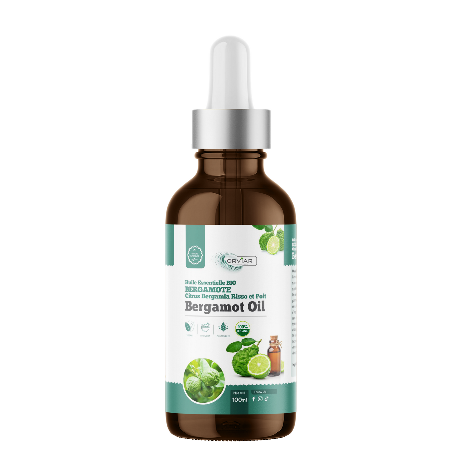 Huile de Bergamote 100 ml - Antiseptique & Régénérante cutanée