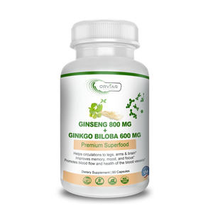 Complément Alimentaire - Ginseng 800 mg - Ginkgo Biloba 600 mg